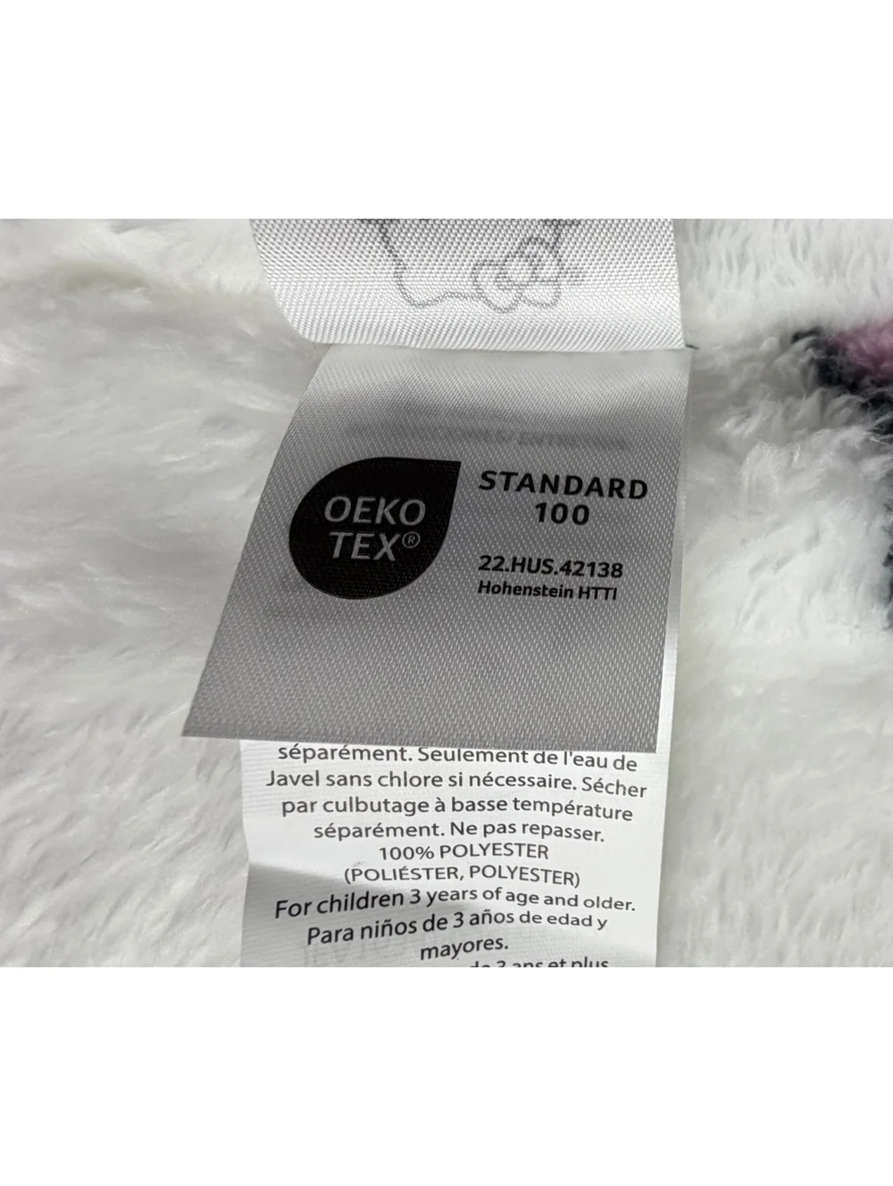 Hello Kitty by Sanrio Plush Throw Blanket Pink Flowers White New Unused